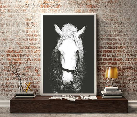 Drawing Horse Bench Black White Horse Photography Horse Wall Decor Horse Wall Art