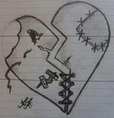 Drawing Ideas Broken Heart Hearts Drawings Heart Broken Drawing Broken Heart Doodle Broken