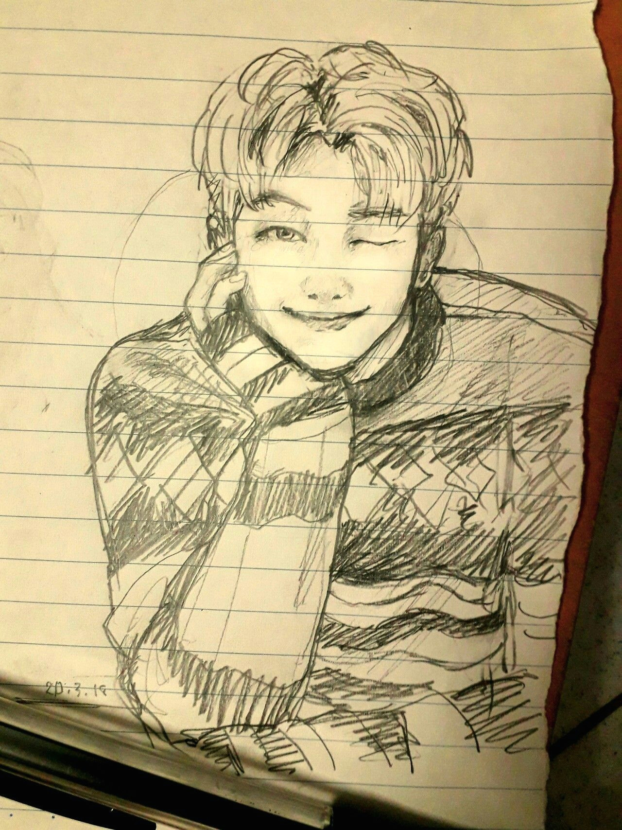 Drawing Ideas Bts Namjoon Fanart A Bts Fanart In 2019 Pinterest Bts Drawings