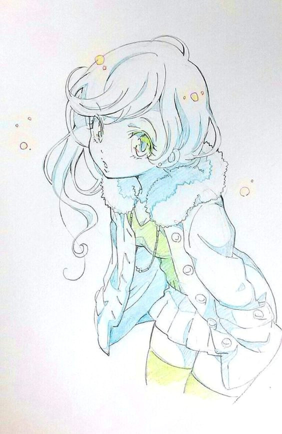 Drawing Ideas Cartoon Girl Anime Girl Anime Girls Pinterest Crayons Anime and Kawaii