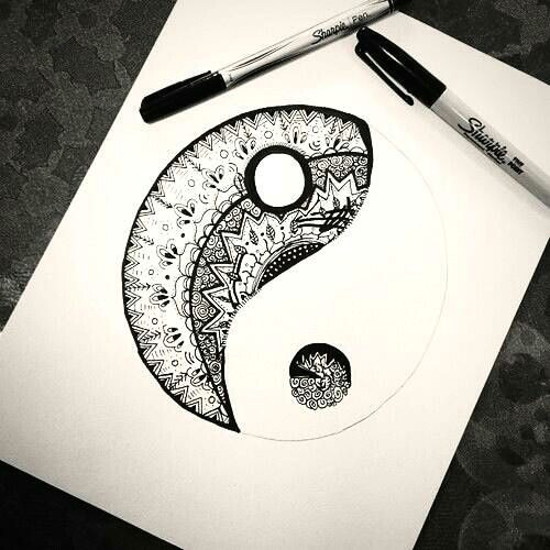 Drawing Ideas Circle Tattoo Ideas Geometric Yin Yang Best Tattoos Sketch References