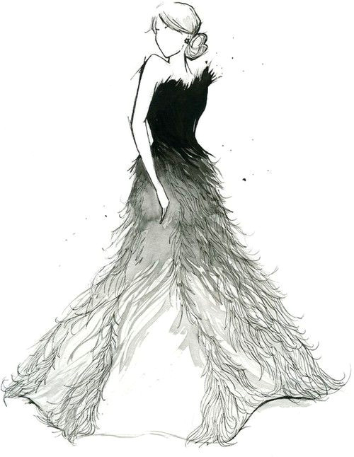Drawing Ideas Dresses Looks Like Katniss Everdeen and Her Mockingjay Dress Drawing Ideas