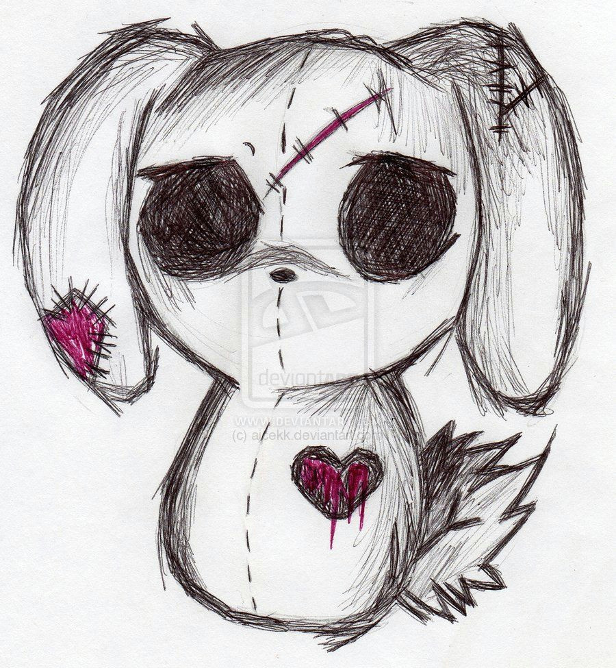 Drawing Ideas Emo Emo Drawings Emo Bunny by Ajcekk Traditional Art Drawings Animals