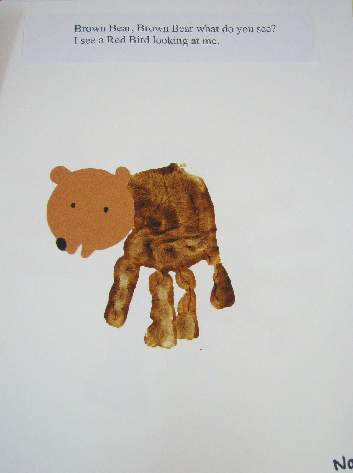 Drawing Ideas for 2 Year Olds Preschool Ideas for 2 Year Olds Brown Bear Hand Print Book Brown