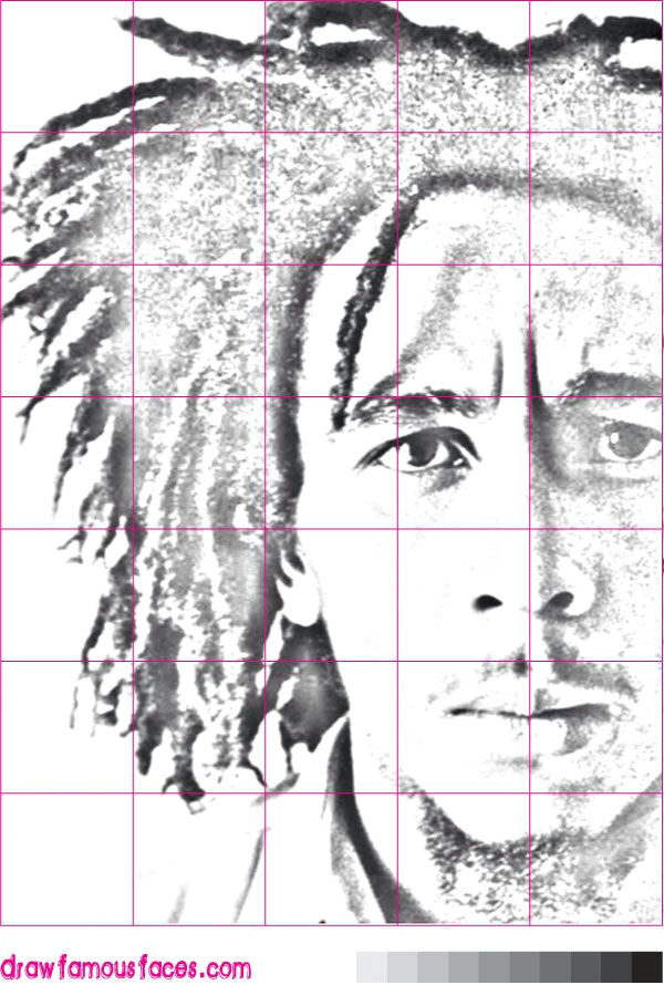 Drawing Ideas for 8th Graders How to Draw A Bob Marley Portrait Using A Grid Art 1 Drawings