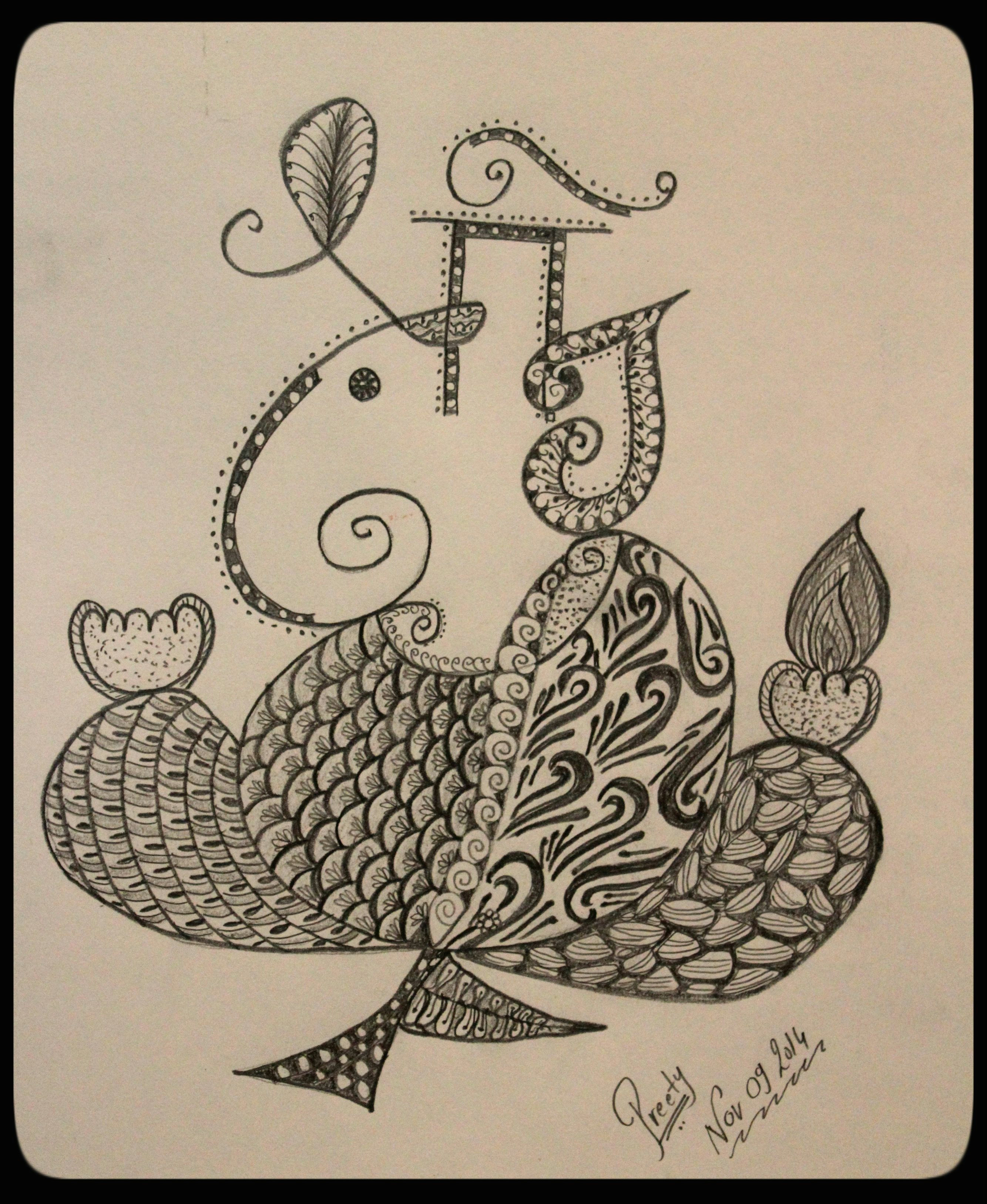Drawing Ideas God Zentangle Ganesha Art Preety S Art Ganesha Art Ganesha Art