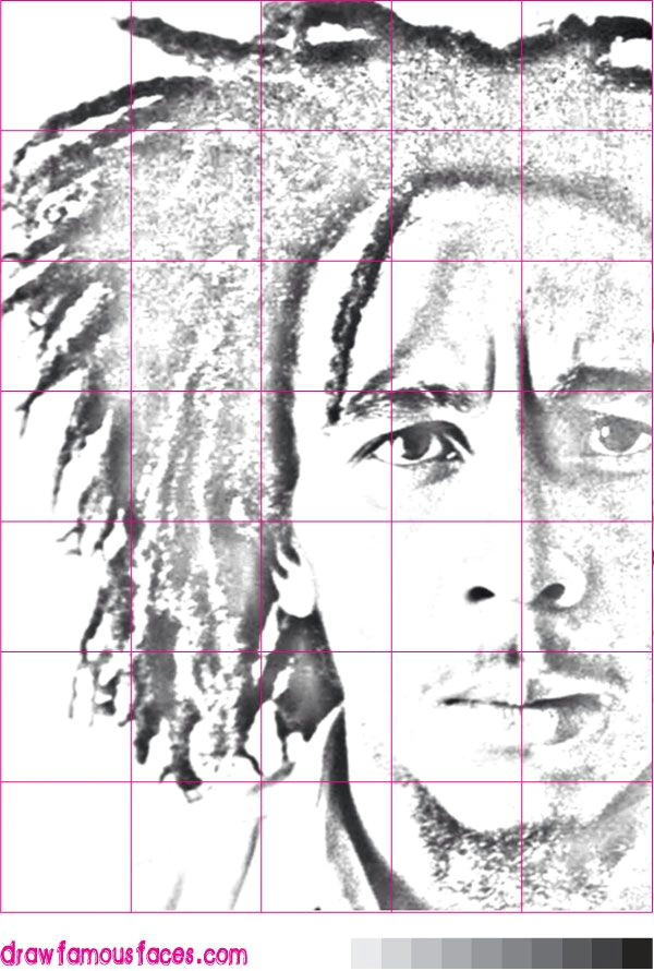 Drawing Ideas Grade 1 How to Draw A Bob Marley Portrait Using A Grid Art 1 Drawings