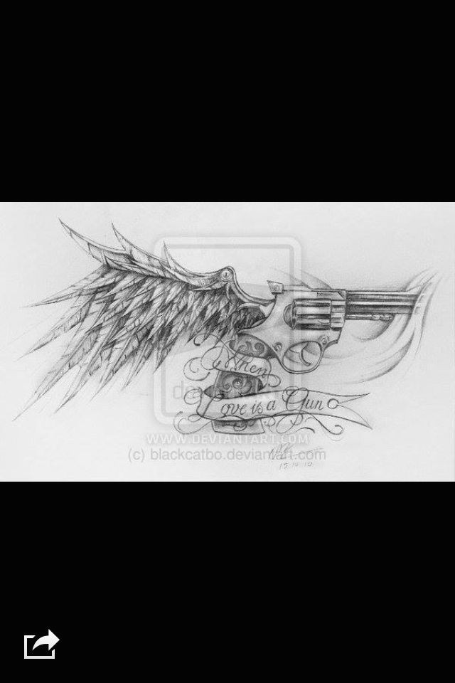 Drawing Ideas Guns Pistol Tattoo Tattoos and Guns Tattoos Picture Tattoos Tattoo