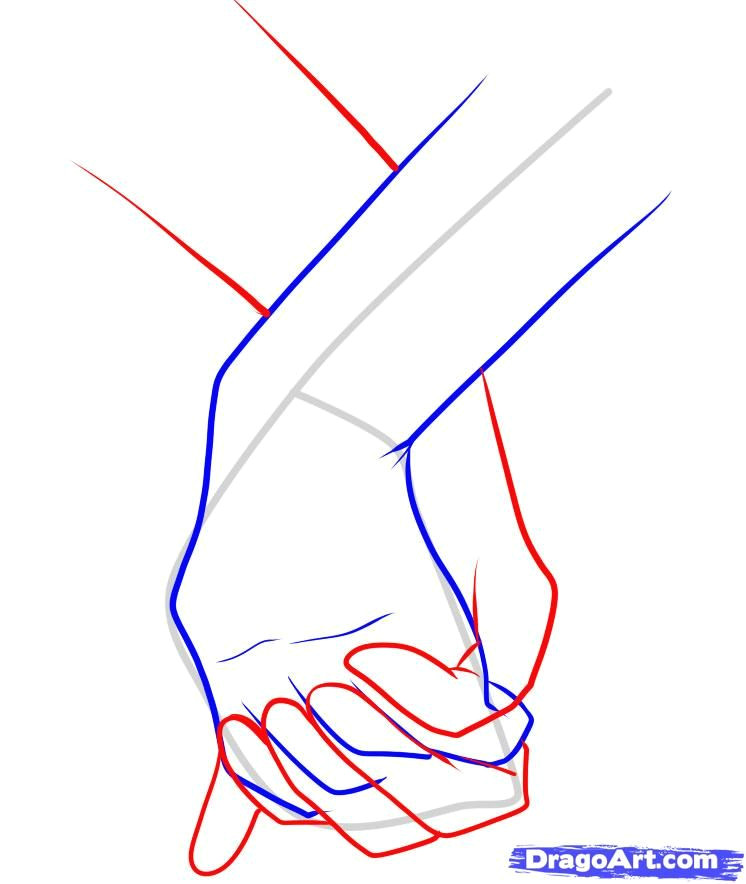 Drawing Ideas Holding Hands How to Draw Holding Hands Step 10 Drawings Drawings Art Painting
