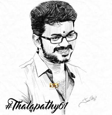 Drawing Ideas In Tamil Actor Vijay Drawing Art In 2019 Actors Actors Images Vijay Actor