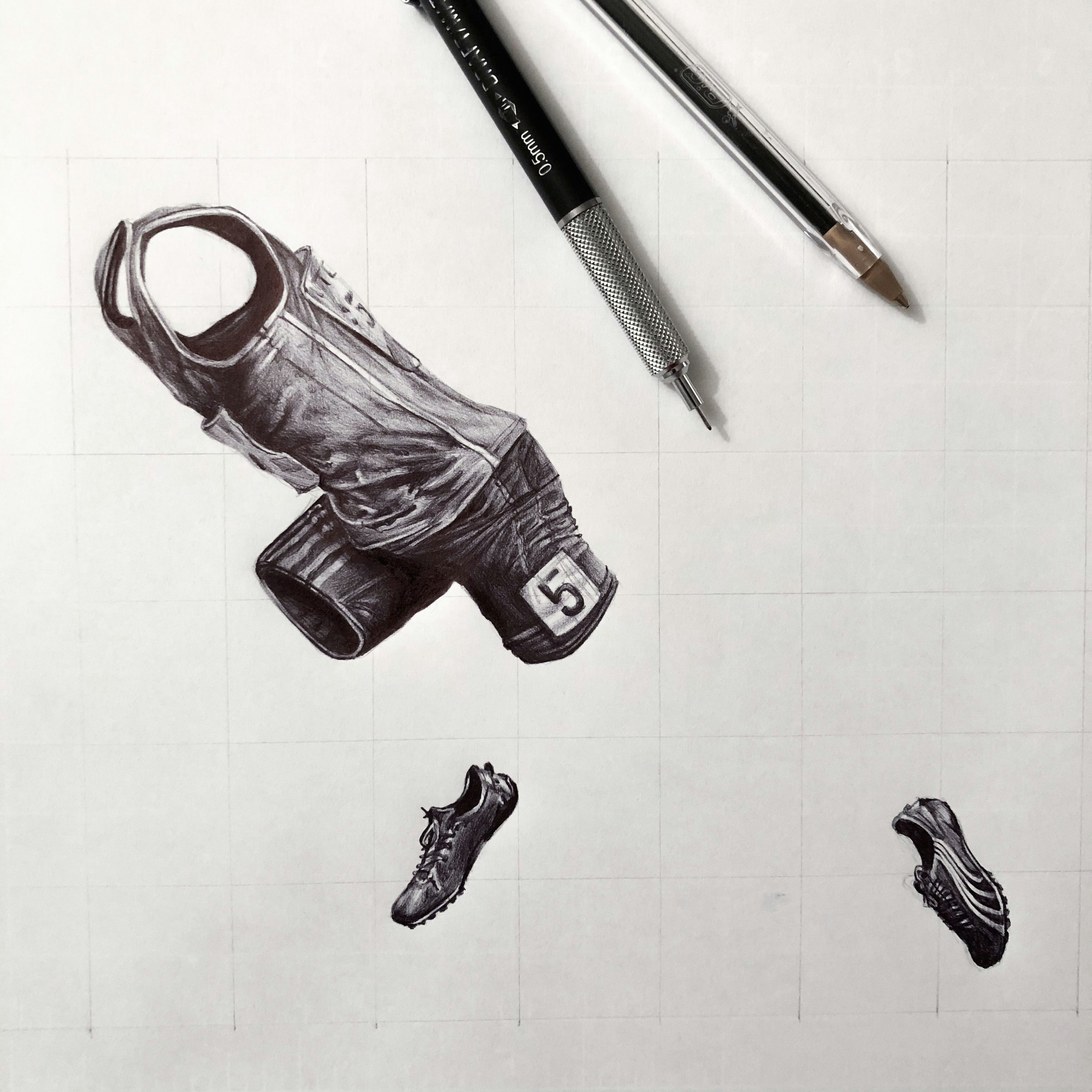 Drawing Ideas In Wall Usain Bolt Track and Field Joey Khamis Design Pen Drawing