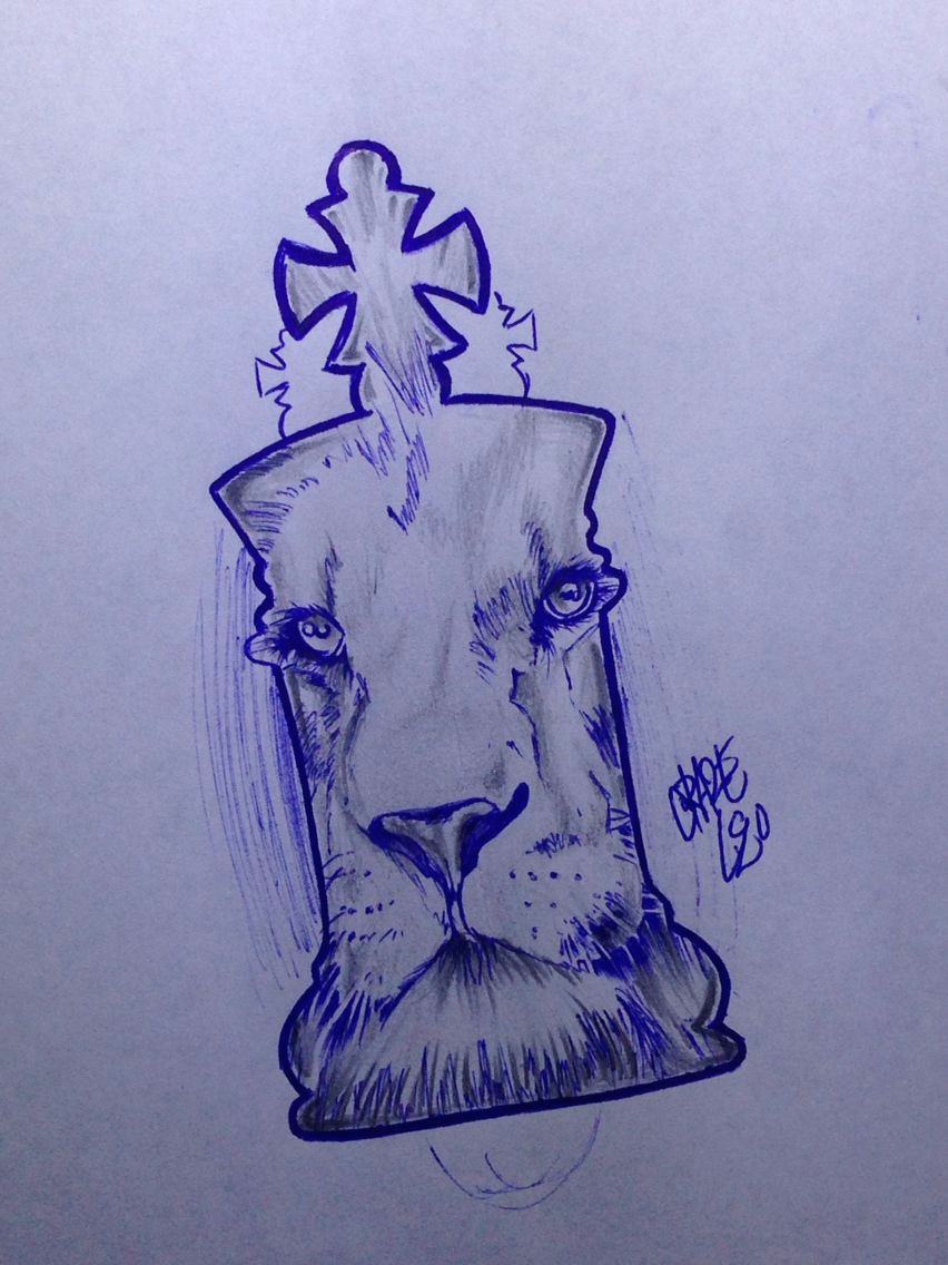 Drawing Ideas King Lion King Chess Piece Tattoo Sketch Design by Crazetats Tattoo