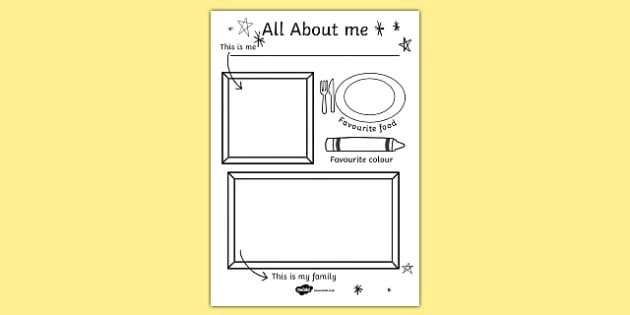 Drawing Ideas Ks1 All About Me Colouring and Drawing Worksheet Esl Resources