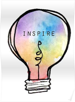 Drawing Ideas Lightbulb Inspire Poster by Erinaugusta In 2019 Products Drawings Art
