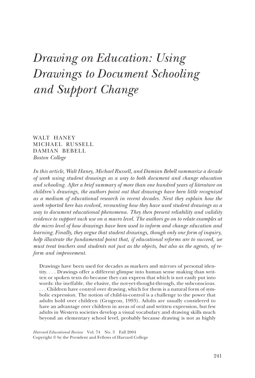 Drawing Ideas List Pdf Pdf Drawing On Education Using Drawings to Document Schooling and