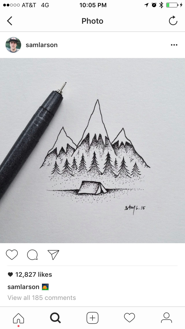 Drawing Ideas Mountains Mountains Bullet Journal Pinterest Drawings Art and Art Drawings