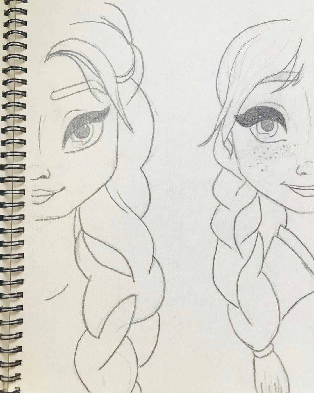 Drawing Ideas Of Disney Characters Art Drawing Zeichnung Bleistiftzeichnung Elsa Anna