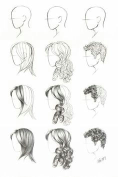 Drawing Ideas Of Hair Draw Hair Hair Pinterest Haare Zeichnen Zeichnen Lernen and