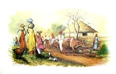 Drawing Ideas Of Village Life 114 Best Village Scenery Images In 2019 India Watercolor