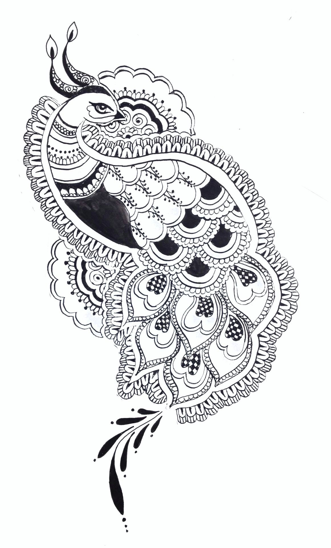Drawing Ideas Peacock Black and White Peacock Design Google Search Indian Patterns