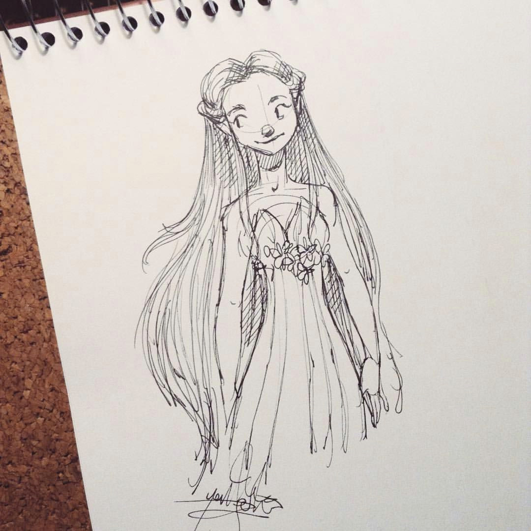 Drawing Ideas Quick Quick Elf Lady Sketch Drawing Sketchbook Elf Elfgirl Art