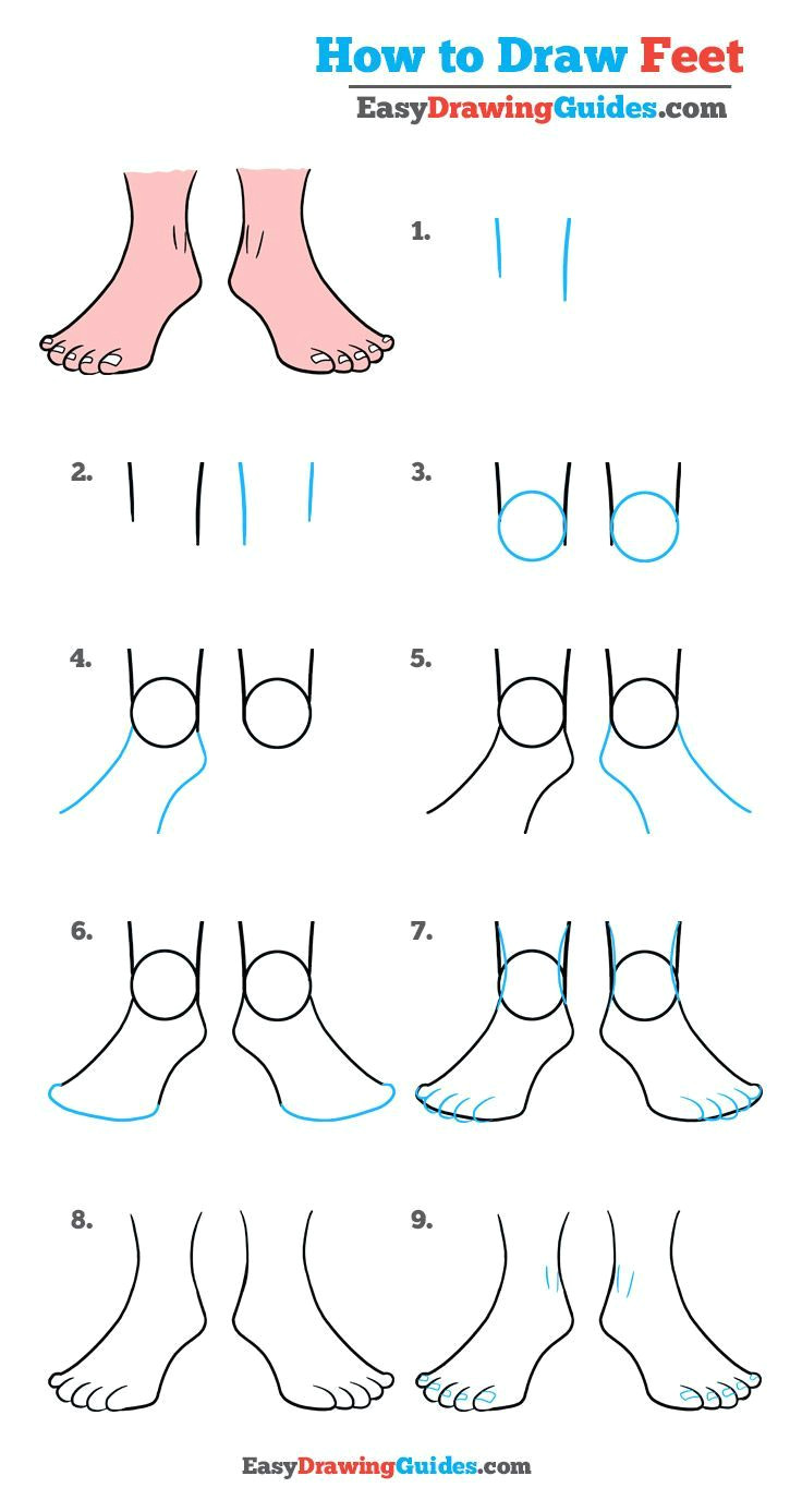 Drawing Ideas Really Easy How to Draw Feet Really Easy Drawing Tutorial Drawing Ideas