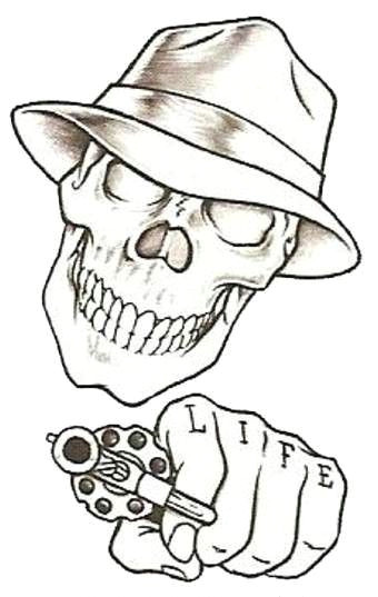 Drawing Ideas Skull Easy Easy Tattoo Drawings Beginners Tattoo Prison Stick Skull Design