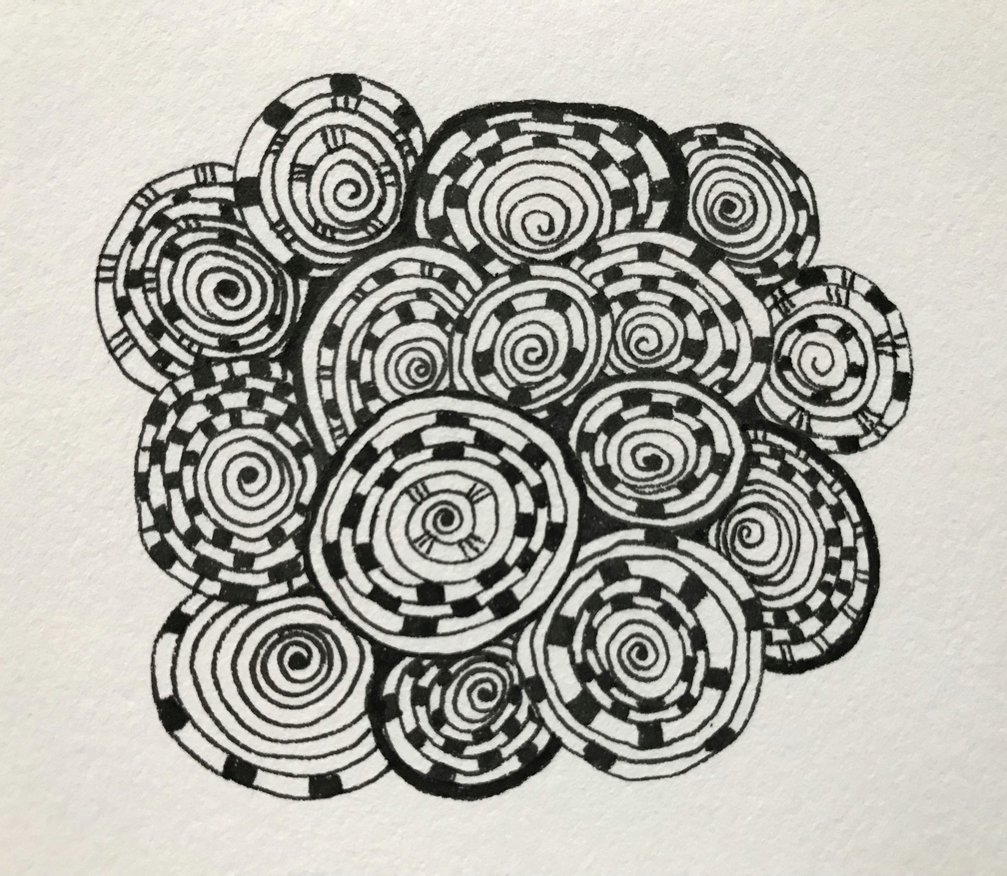 Drawing Ideas with Circles Small Tangle Circles Jo S Tangles In 2018 Pinterest Doodles