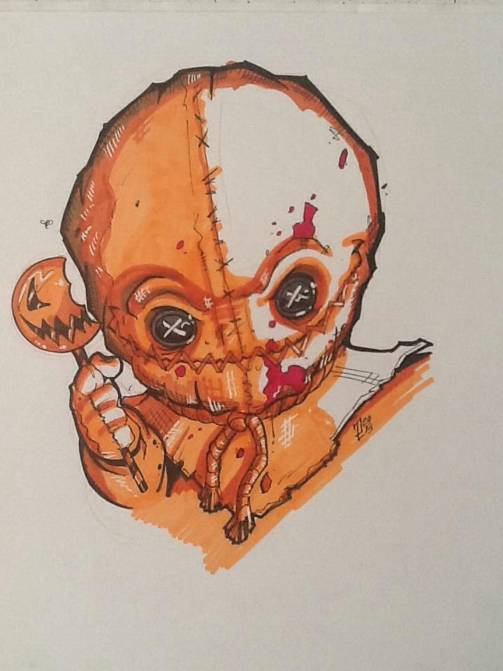 Drawing Ideas with Markers today S Horrorchallenge by Mercenary Art Studio Artist Puis Calzada
