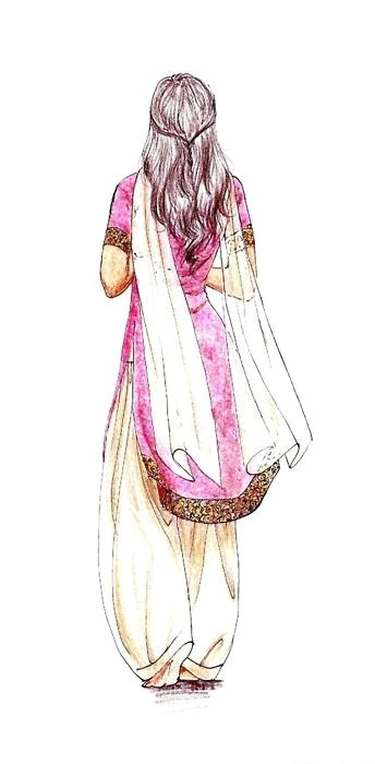 Drawing Indian Cartoon Punjaban Punjabi Indian Punjabisuit Art Pinterest Fashion