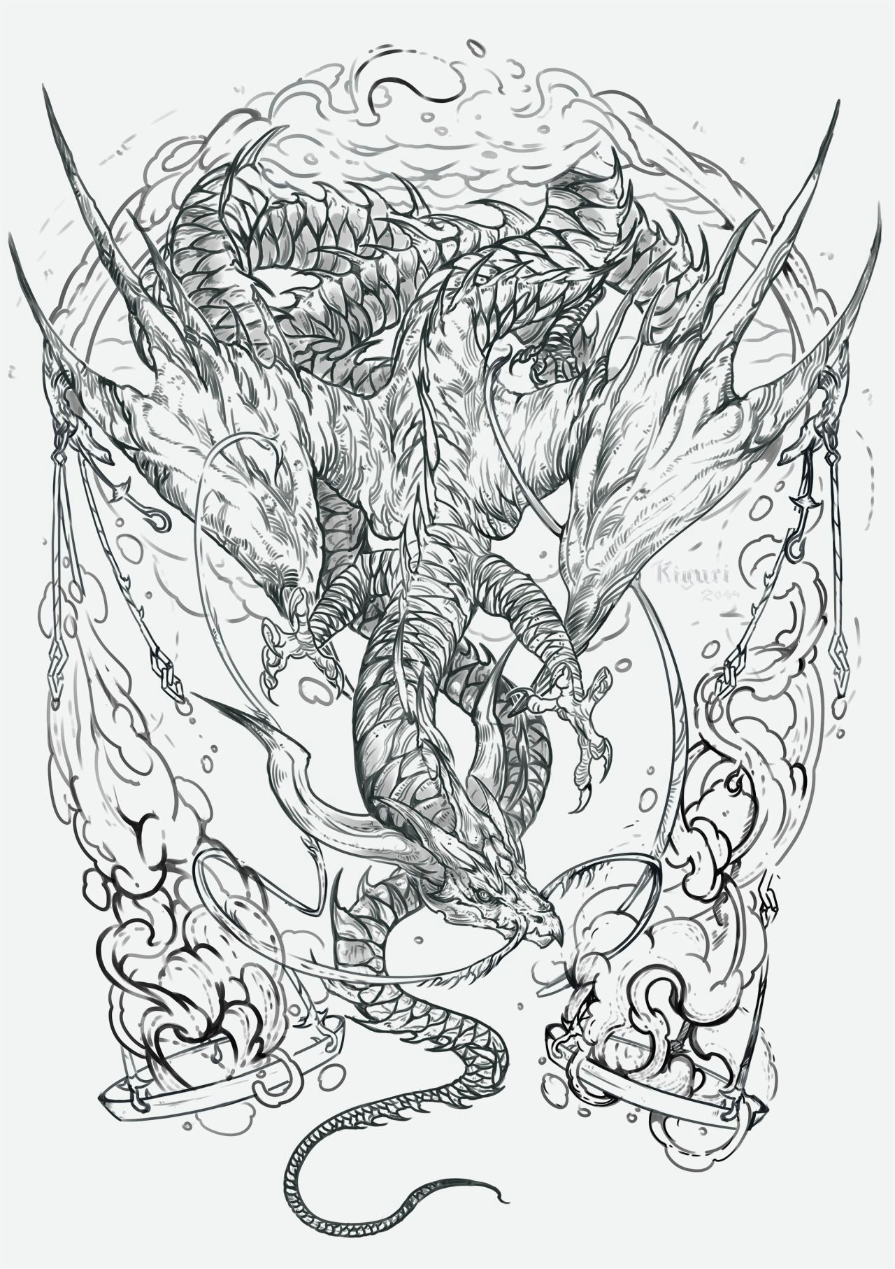 Drawing Japanese Dragons Dragon Art Kiguri Libra More Zodiacs to Be Drawn Dragons In 2019