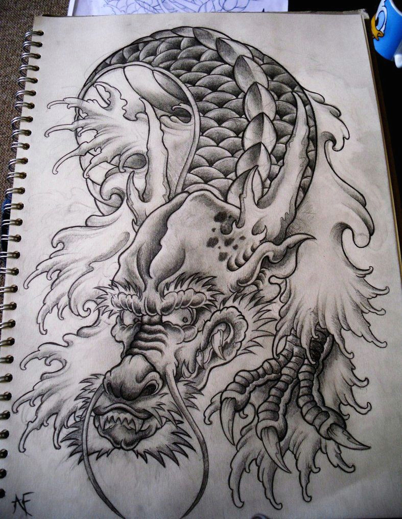 Drawing Japanese Dragons Japanese Dragon by Frosttattoo On Deviantart Dragontattoos Japan
