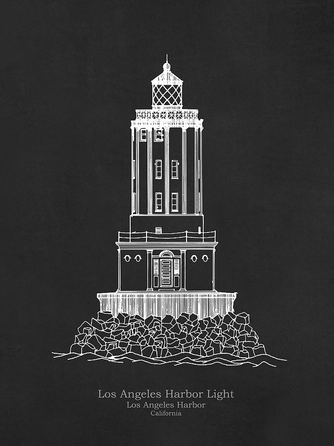 Drawing Jobs Los Angeles Los Angeles Harbor Lighthouse California Blueprint Drawing