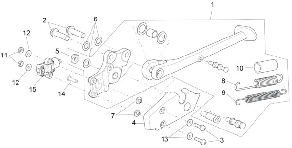 Drawing L C Fahrgestell Hauptstander Aprilia Rsv 4 Rr 1000ccm 4t Lc 2015