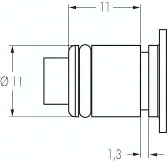 Drawing L C Kupplungsstecker Mit Schlauchtulle Und Schottgewinde Baureihe Lc