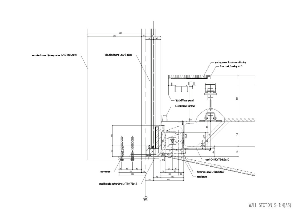 Drawing L Section asakusa Culture and tourism Center Kengo Kuma associates