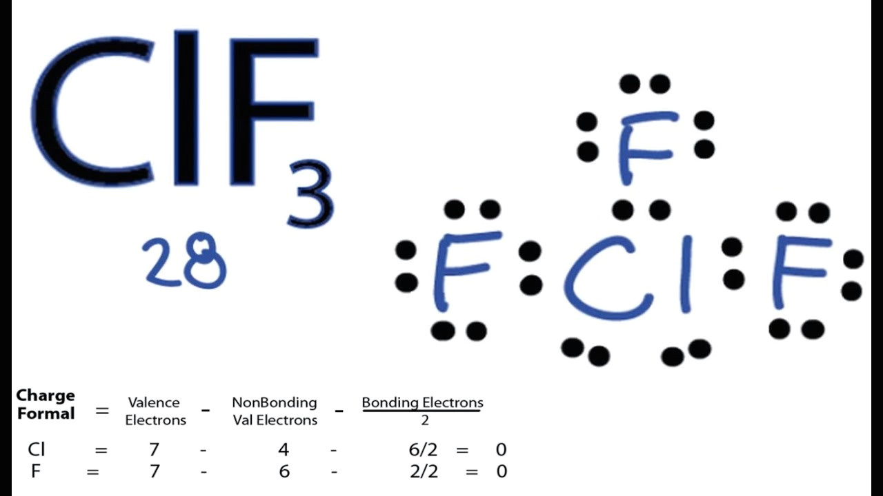 Drawing Lewis Dot Structures Clf3 Lewis Structure How to Draw the Lewis Structure for Clf3
