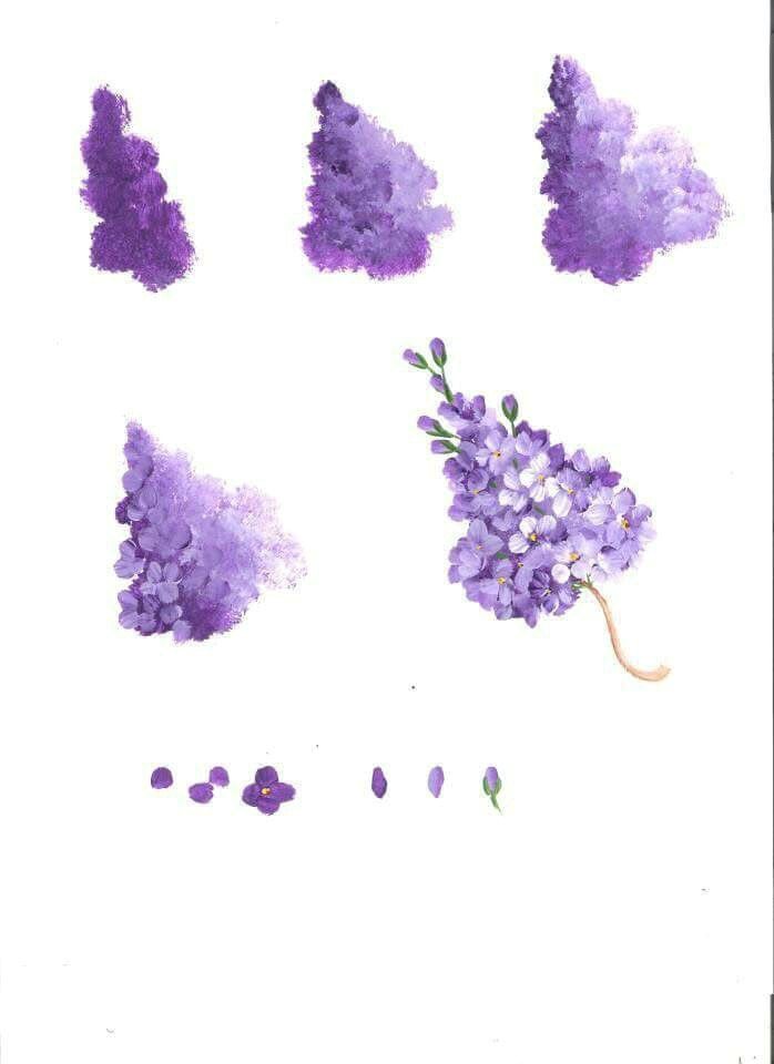 Drawing Lilac Flowers Step by Step How to Paint Purple Lilac Flowers Painting Tutorial