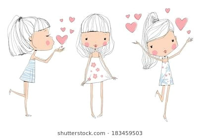 Drawing Little Girl Cartoon Cute Baby Kids Doodles In 2018 Pinterest Illustration