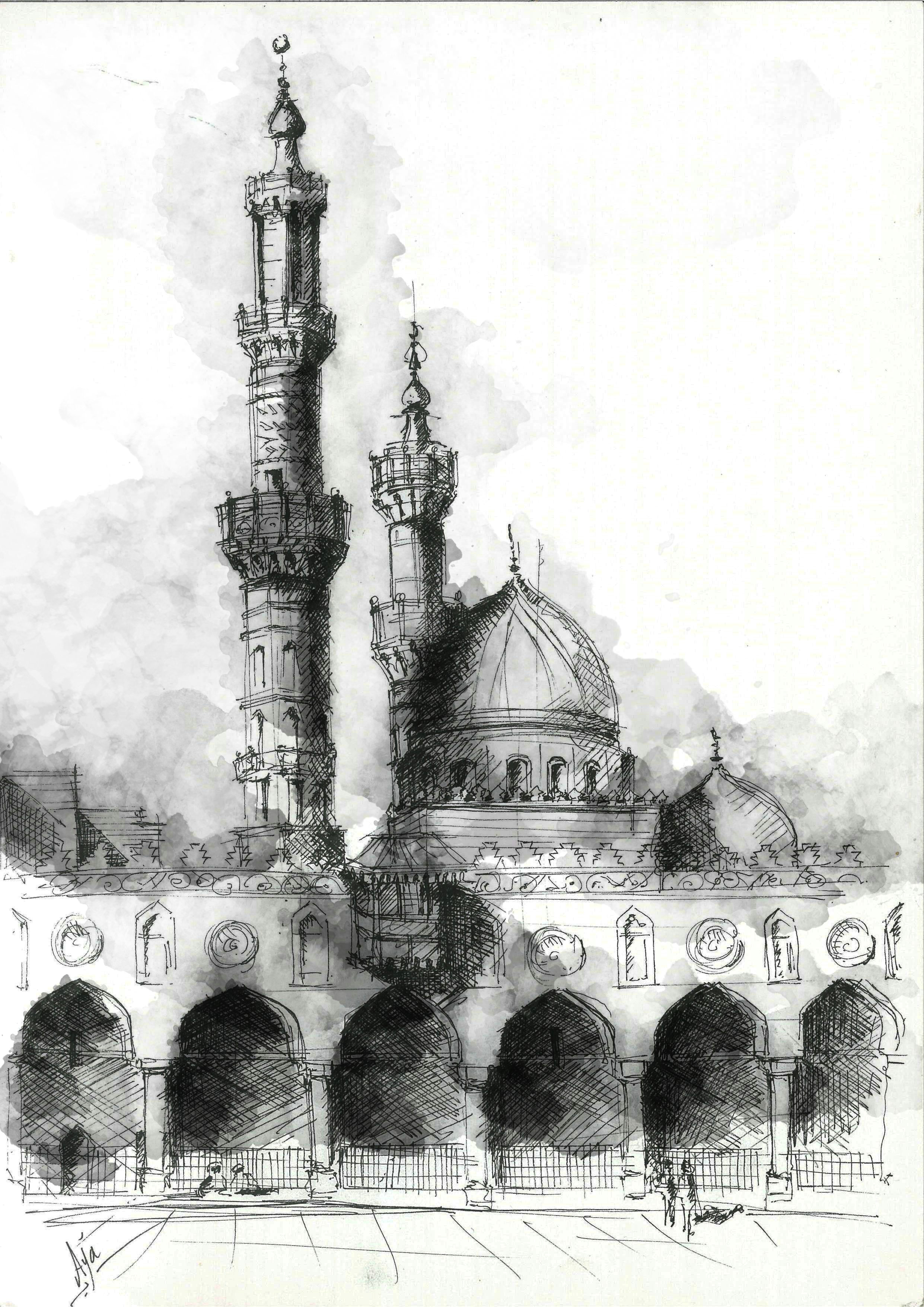 Drawing Living Things islam Courtyard Of Al Azhar Mosque Located On Al Azhar Street Old Cairo