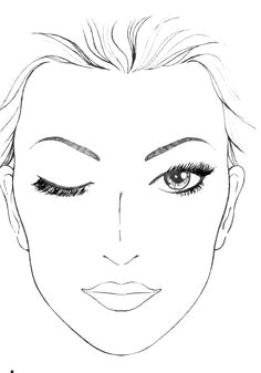 Drawing Makeup Things 92 Best Face Charts Images