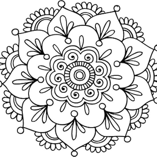 Drawing Mandala Flowers Simple Mandala Flower My Shop Mandala Embroidery Embroidery