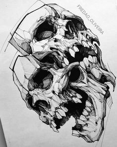 Drawing Monster Skull Evil Skull Drawing Drawing Ideas Pinterest Skull Art Drawings