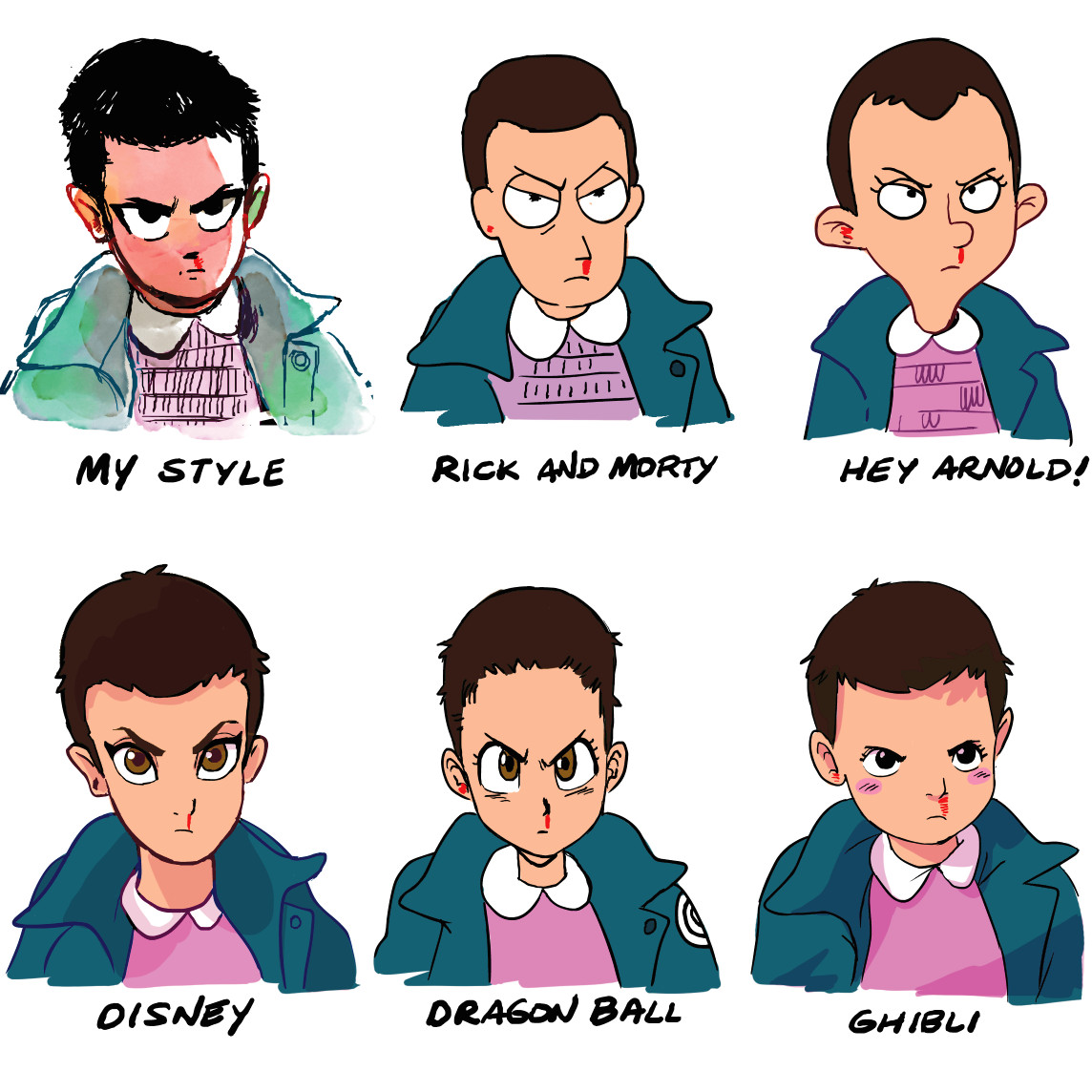 Drawing Multiple Things Eleven Stranger Things Multiple Art Styles Stranger Things