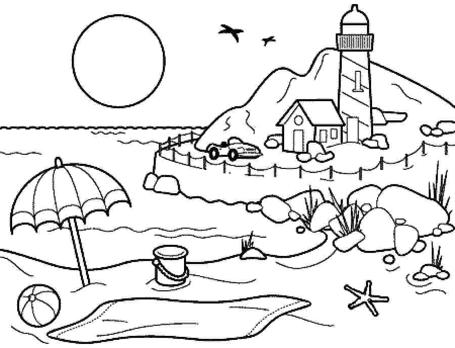 Drawing N Colouring Coloring Pages Summer Season Pictures for Kids Drawing Free