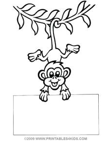 Drawing Nameplate Ideas Monkey Coloring Pages at the Zoo Children S Ministry Curriculum