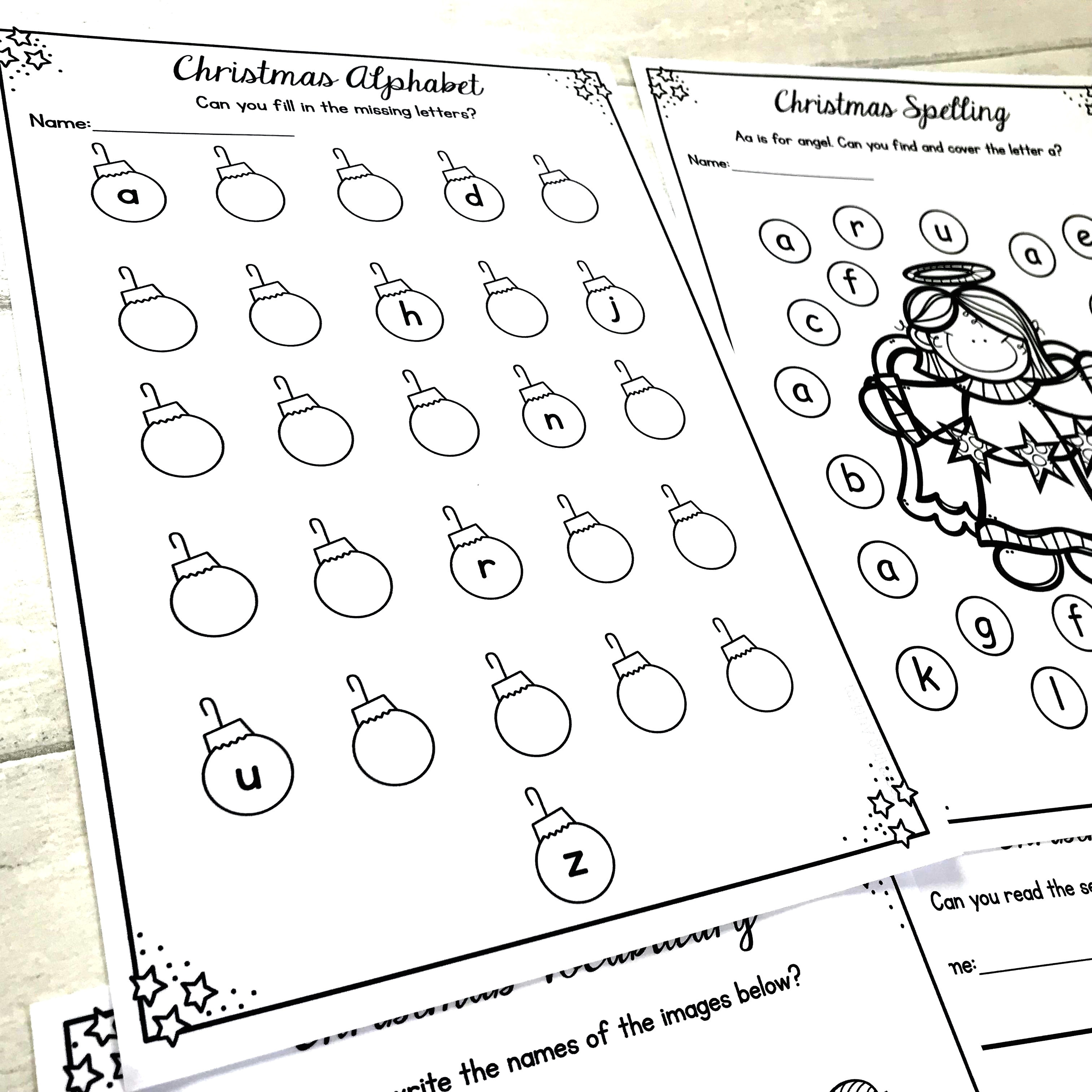 Drawing Names for Christmas Christmas Activities Literacy Worksheets No Prep Teaching Autism