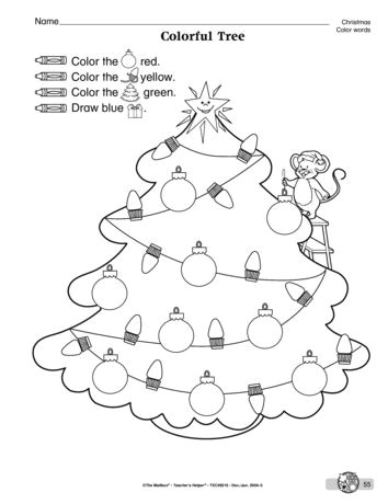 Drawing Names for Christmas Following Directions and Color Word Identification are at the Core