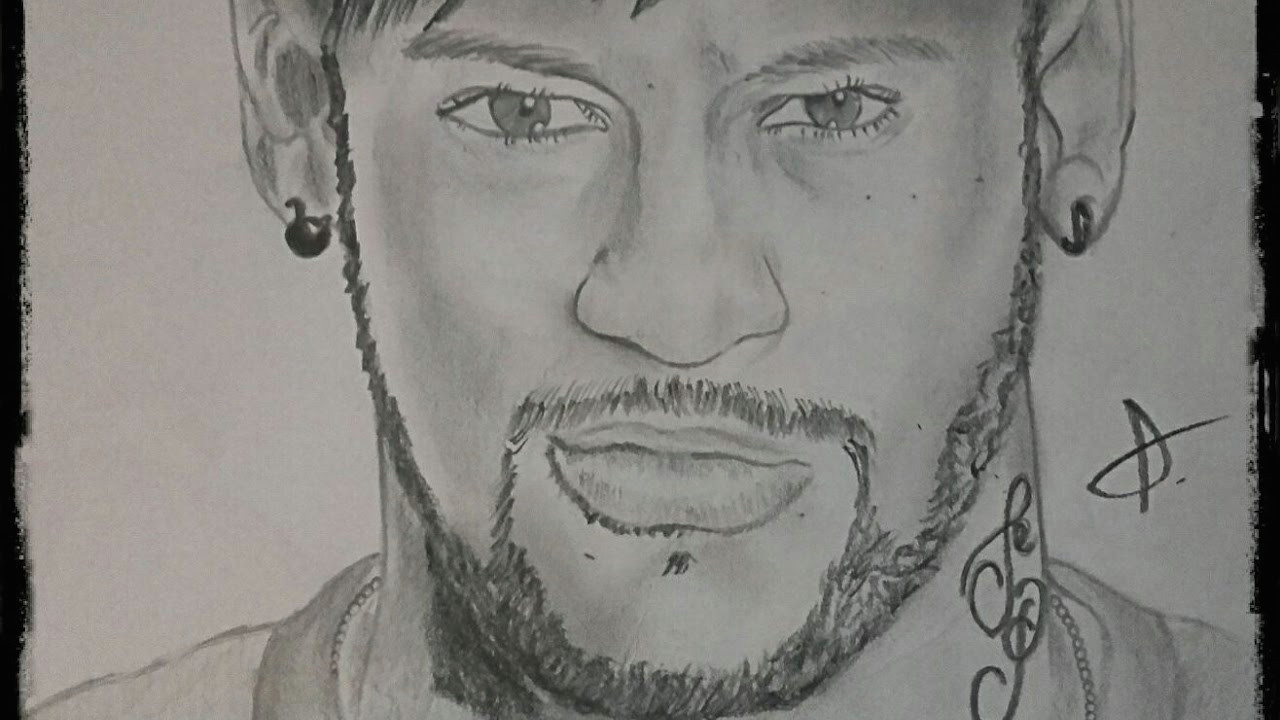 Drawing Neymar Easy Drawing Neymar Youtube