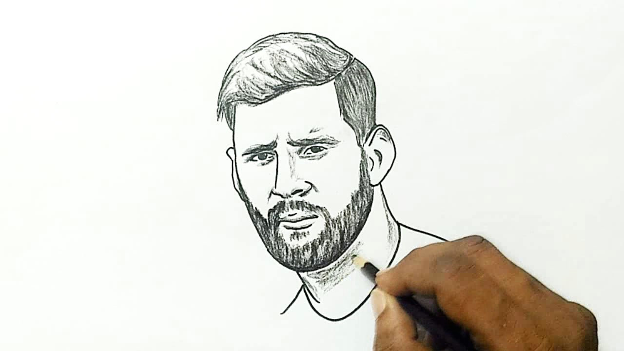 Drawing Neymar Easy How to Draw Lionel Messi with A Beard Youtube